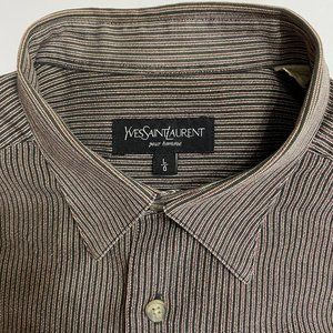 Yves Saint-Laurent Pour Homme vintage pinstriped men’s shirt
